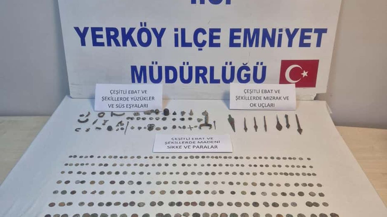 Yerköy’de 328 Sikke ve 56 Obje Ele Geçirildi
