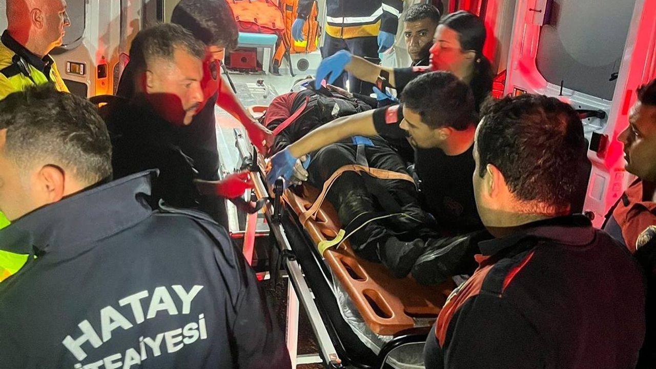 Asi Nehri’ne Düşen Motosiklet Sürücüsü Kurtarıldı