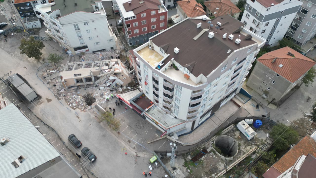 Gebze'de yıkılan binanın yakınındaki 12 bina mühürlendi!