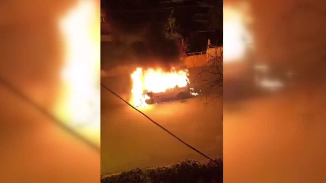 Kırıkkale’de Seyir Halindeki Araç Alev Aldı