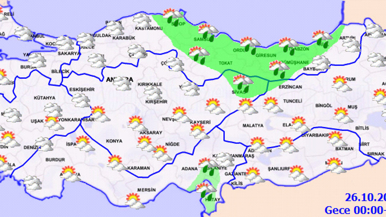 Marmara'nın kuzeydoğusu için kuvvetli yağış uyarısı