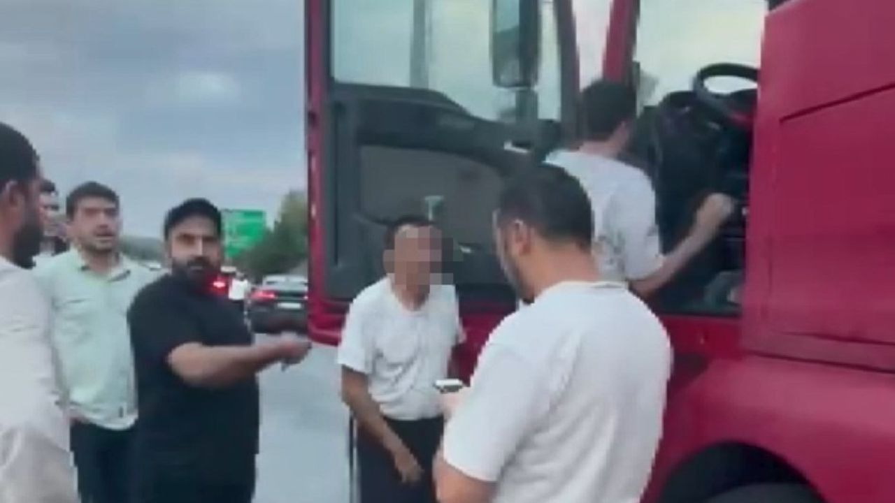 TIR şoförü zikzak çizerek ilerledi