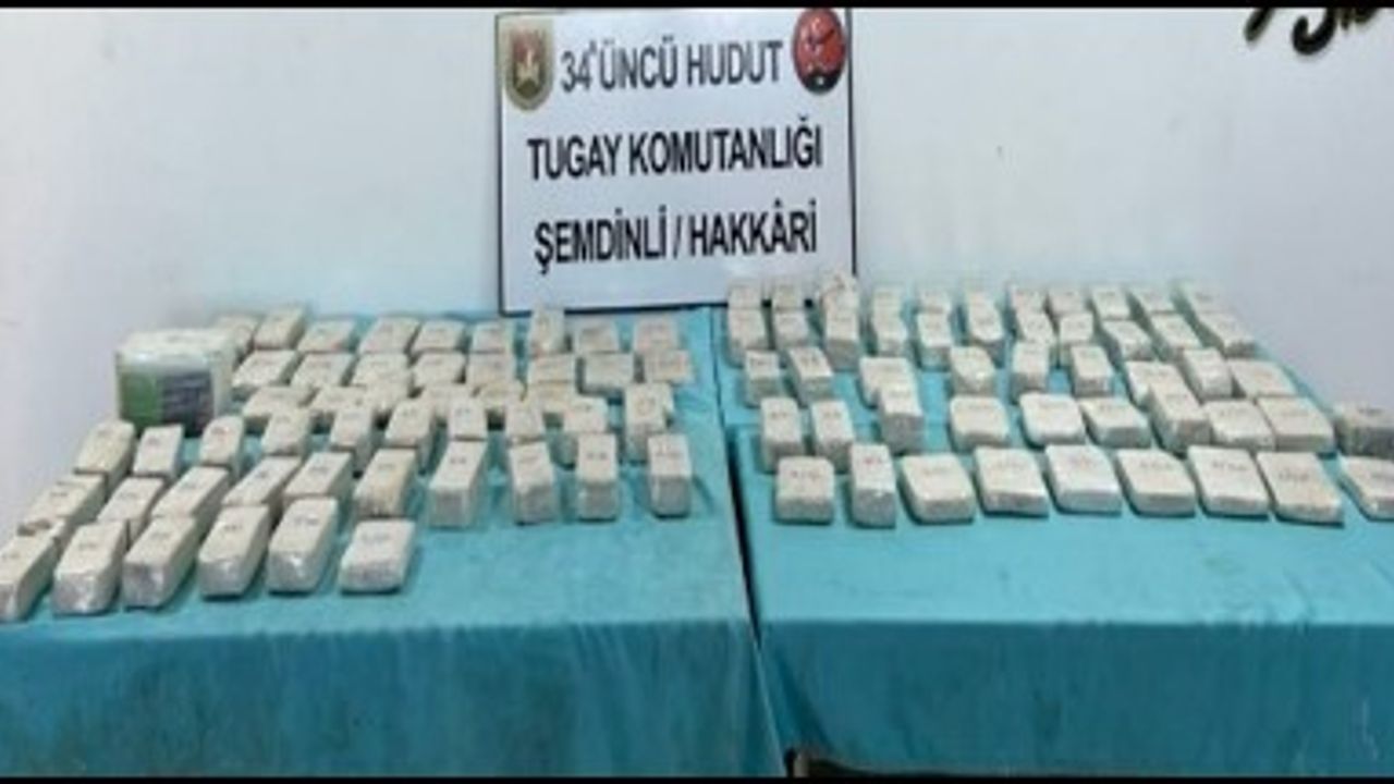 'Van ve Hakkari'de 102 kilo uyuşturucu ele geçirildi'
