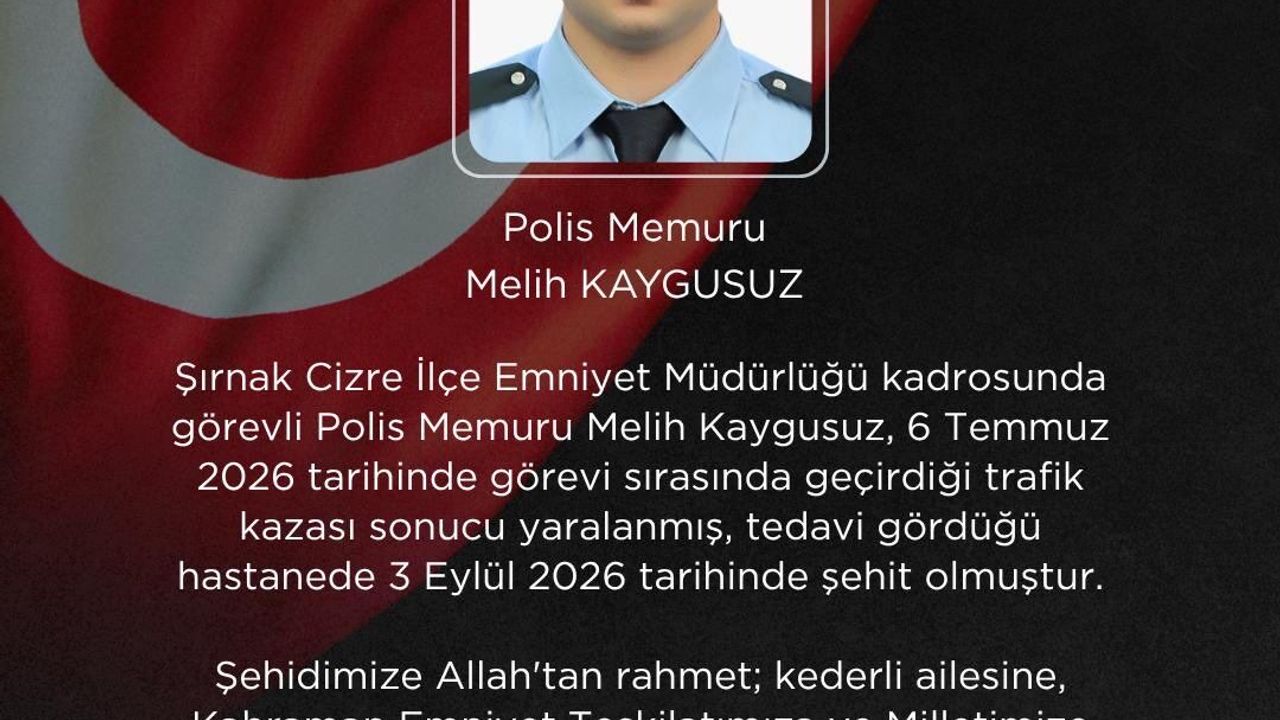 Şırnak'taki polis memuru şehit oldu!