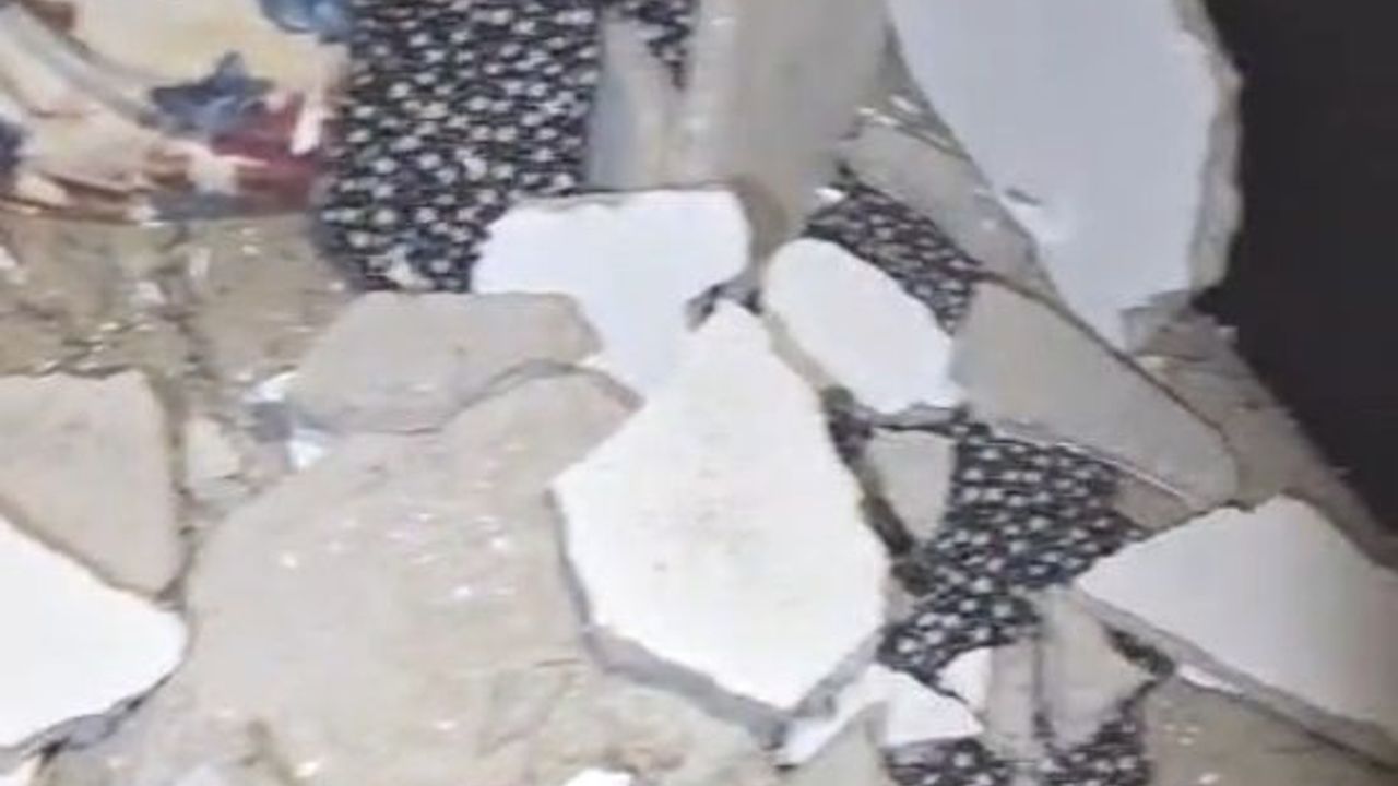 Kayseri'de tavan çöktü, yaşlı kadın yaralandı