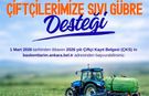 Beypazarı’nda Çiftçiye Sıvı Gübre Desteği Başlıyor