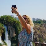 Düden Şelalesi'nde turist yoğunluğu