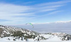 Ergan Dağı Turizm Merkezi’nde rafting, kayak ve yamaç paraşütü