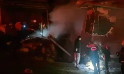 2 katlı prefabrik evde yangın