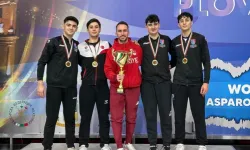 Genç eskrimciler, altın madalya kazandı