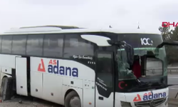Ankara'da otobüs su kanalına düştü