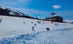 Akdağ Kayak Merkezi’nde ziyaretçi yoğunluğu
