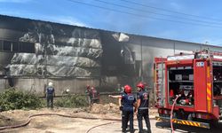 Kontrplak üretim tesisinde yangın çıktı