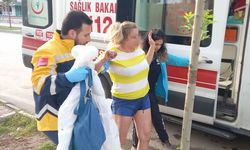 Otomobilden kadın atıldı!