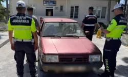 Finike'de drift atan sürücüye para cezası