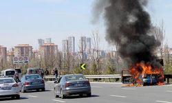Iğdır'da araba alev alev yandı!