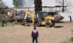 Balıkesir Ayvalık’ta kereste deposunda yangın