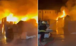 Geri dönüşüm tesisinde yangın çıktı