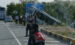 Tur otobüsü şarampole yuvarlandı