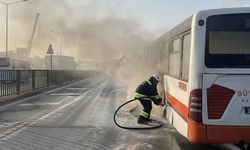 Belediye otobüsünde yangın korkuttu