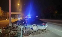 Alkollü TIR şoförü direksiyon hakimiyetini kaybetti, araç alev aldı