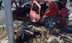 Aksaray'da sınava giderken kaza yaptılar