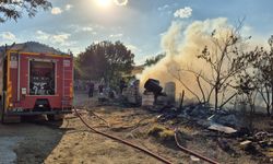 Barakada çıkan yangın korkuttu