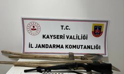 Kayseri'de kaçak kazı yapan 2 şüpheli yakalandı!