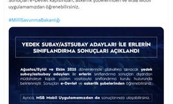 MSB Duyurdu: Er Sınıflandırma Sonuçları Açıklandı