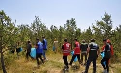 Yangınlara karşı farkındalık için çöp topladılar
