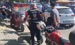 Motosiklet sürücüsüne para cezası