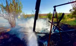Bahçede çıkan yangın korkuttu