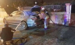 Park halindeki otomobili kundakladı