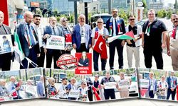 Ankara’da Gazetecilerden İsrail Protestosu!