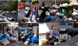 İzmir'de biriken çöplere mahalleliden tepki