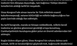 Erdoğan'dan Sivas Kongresi mesajı