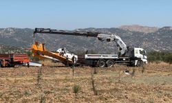 Kaza kırıma uğrayan uçak, helikopterle Ankara'ya götürüldü
