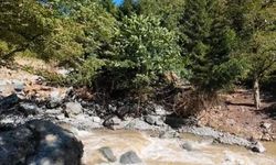 Tarihi taş köprü selde yıkıldı