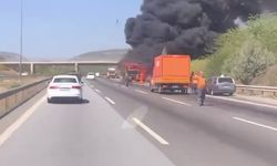 Yolcu otobüsü yandı!