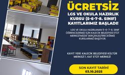 Kalecik Belediyesi'nden LGS  öğrencilerine kurs!