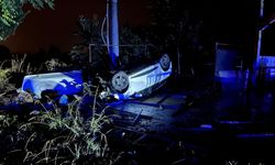 Bursa'da Takla atan otomobildeki 2 kişi yaralandı
