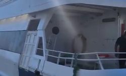 Sirkeci'de feribot iskeleye çarptı