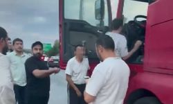 TIR şoförü zikzak çizerek ilerledi
