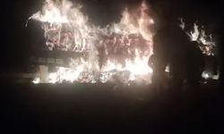 TIR'ın dorsesi yandı!