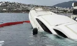 Bodrum'da lüks yat battı!