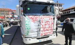 Çubuk’ta Hazırlanan Yardım Tırı Gazze İçin Dualarla Hareket Etti