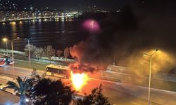 Belediye otobüsünde yangın çıktı