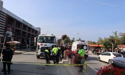 Beton mikserin altında kaldı!