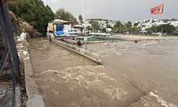 Bodrum'da sağanak yağış