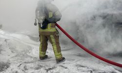 Otomobil alev alev yandı!